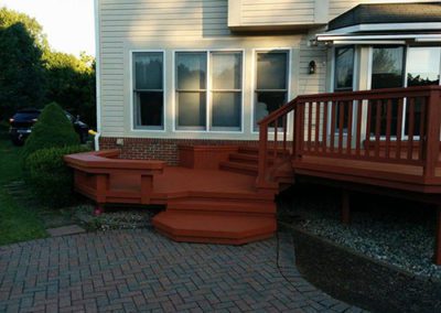 a newly painted deck