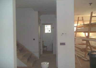 inside of a house in process of being painted